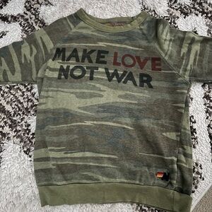 Aviator Nation - Make Love Not War camo crewneck size Small